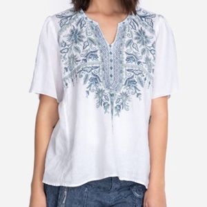 🆕 Johnny Was Maike Flutter Sleeve Linen Sz XS